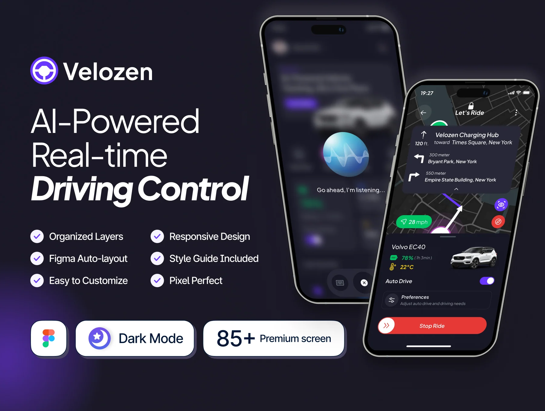 Velozen - A super app UI kit designed to assist your driving