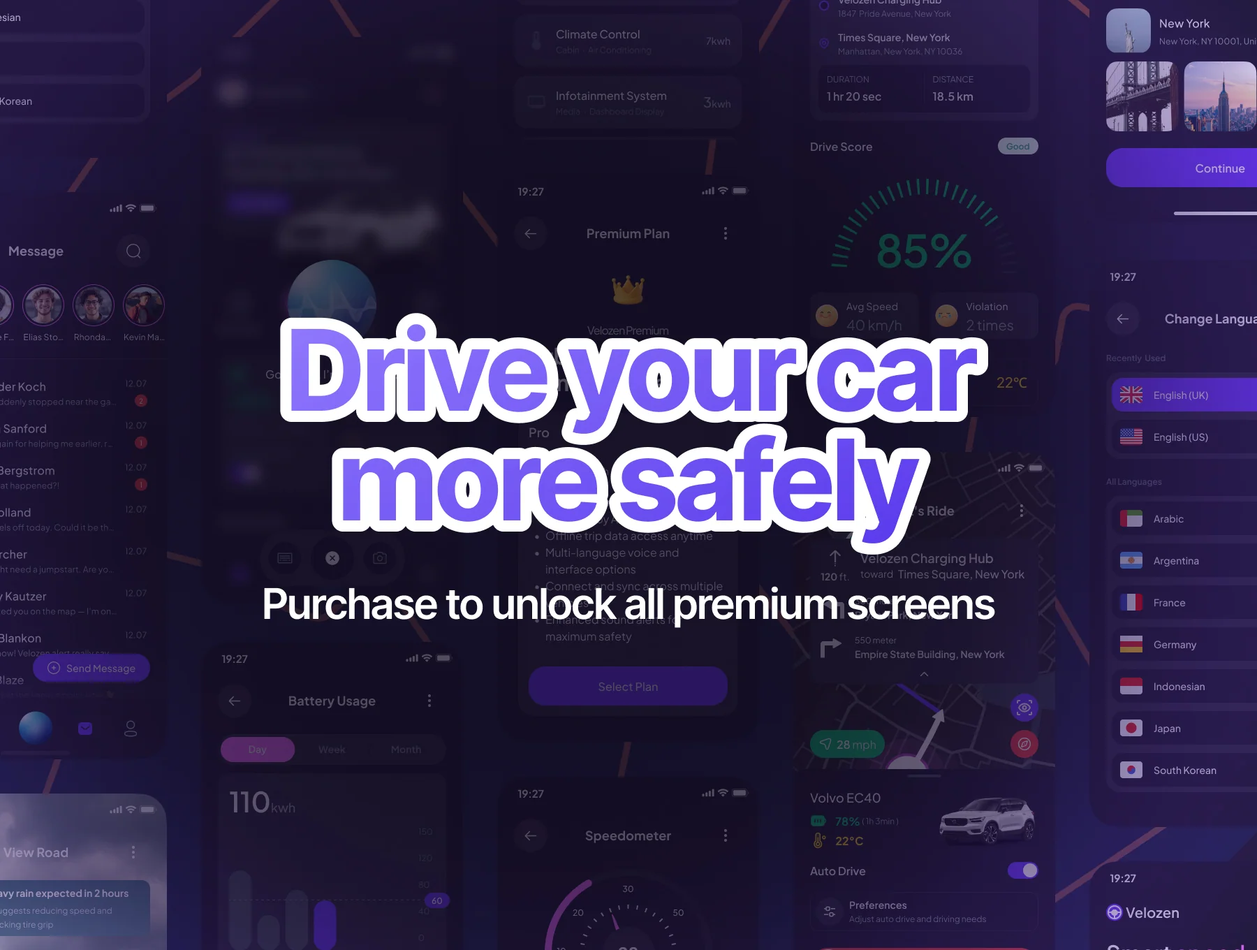 Velozen - A super app UI kit designed to assist your driving 6