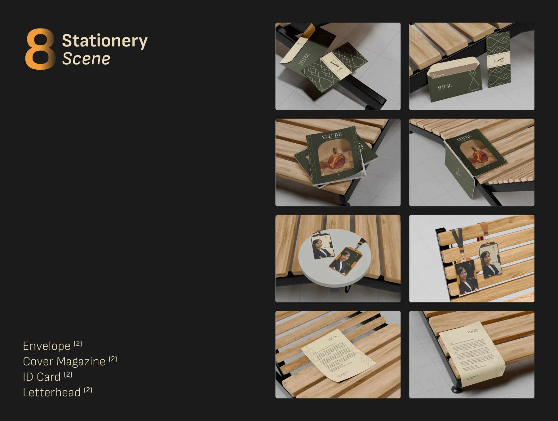 Velure — Branding Kit Mockup Collection 5