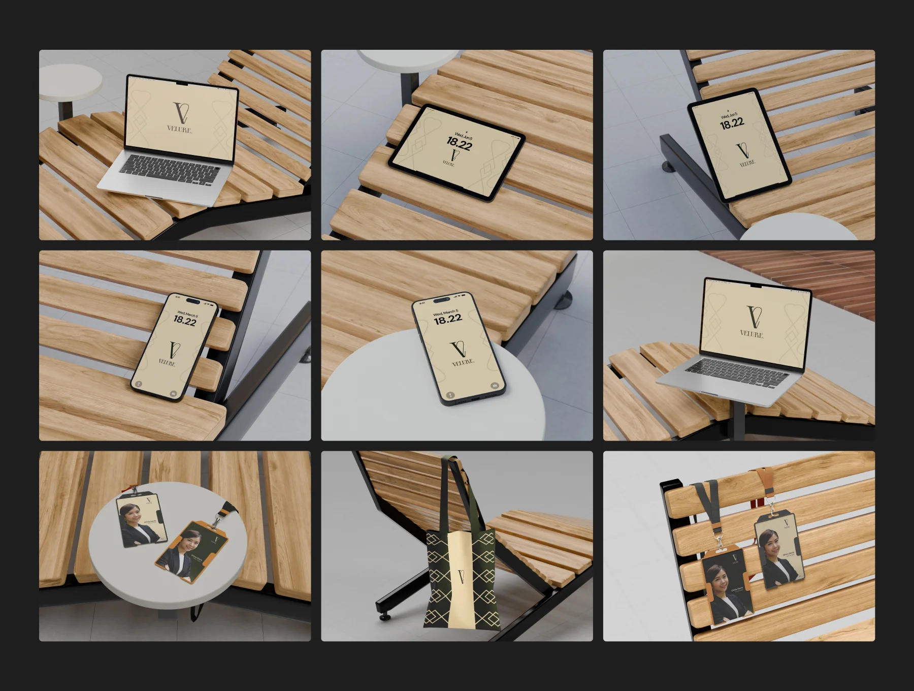 Velure — Branding Kit Mockup Collection 7