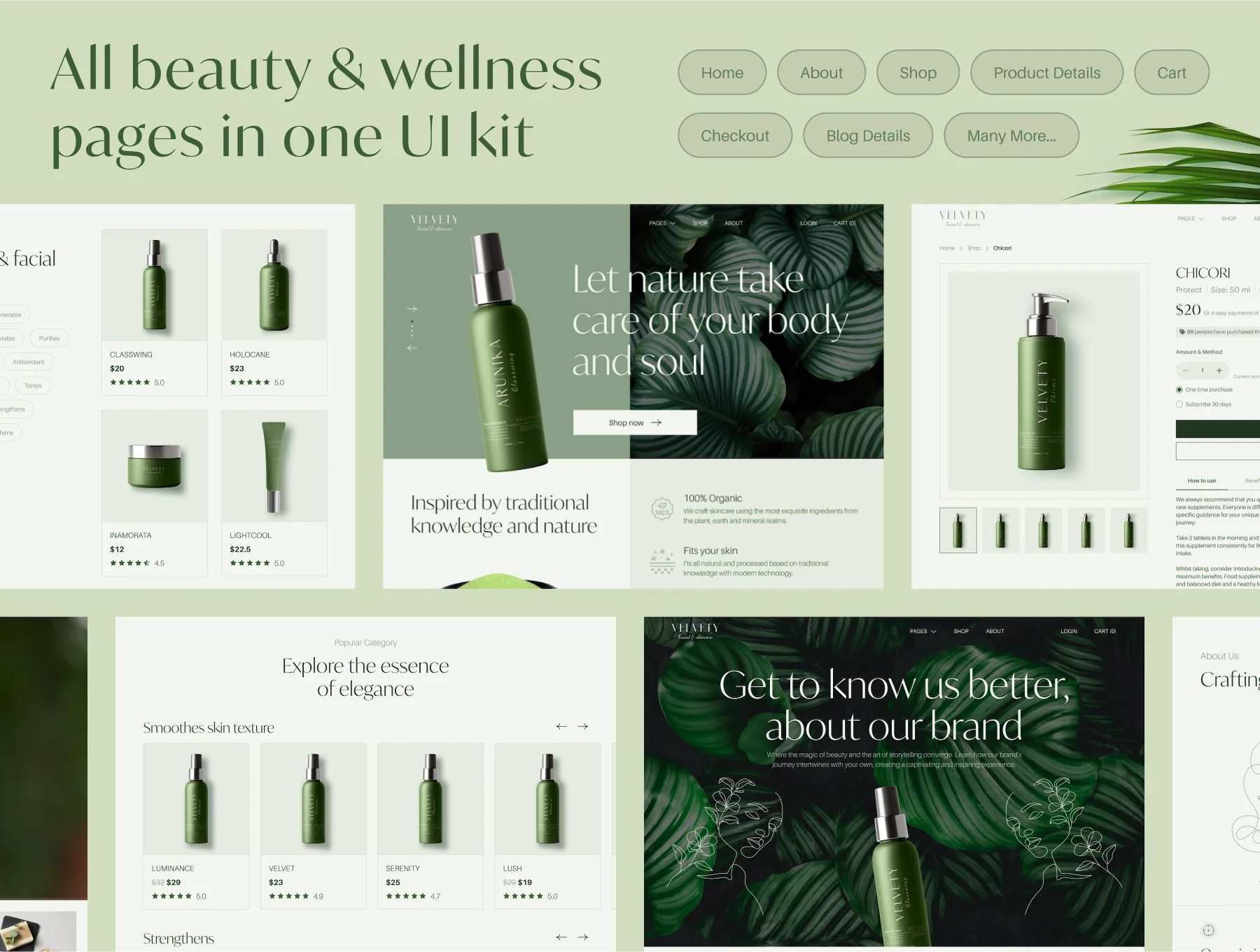 Velvety - Beauty & Wellness Website UI Kit 2