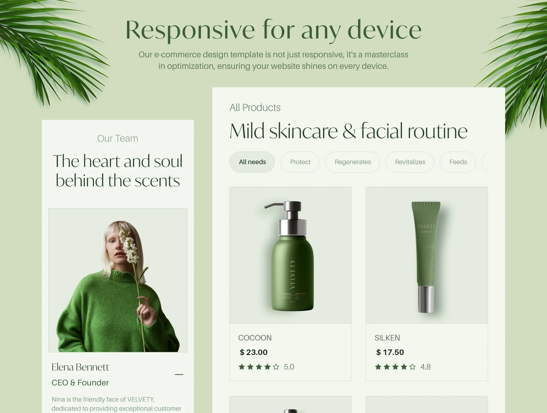 Velvety - Beauty & Wellness Website UI Kit 4