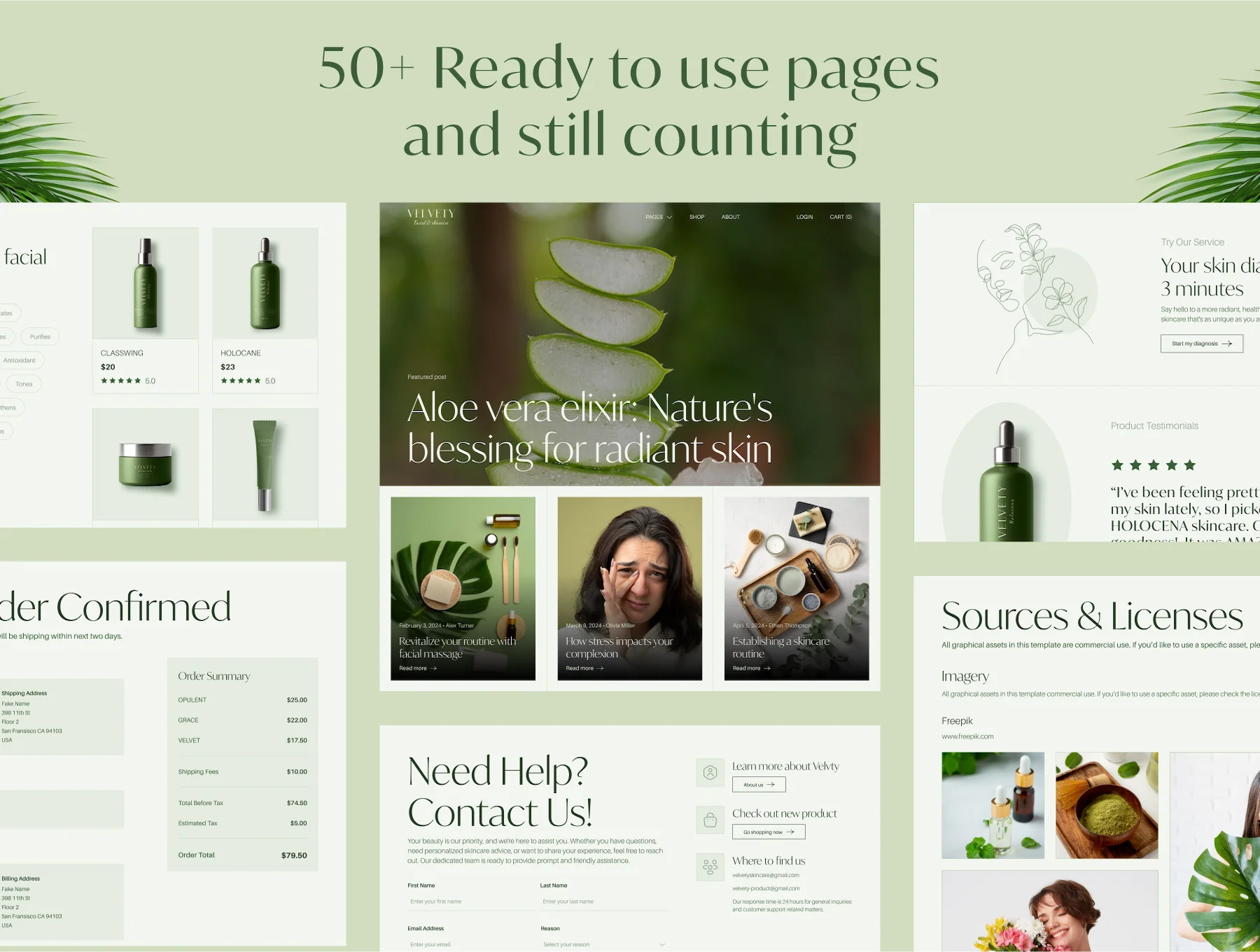 Velvety - Beauty & Wellness Website UI Kit 8