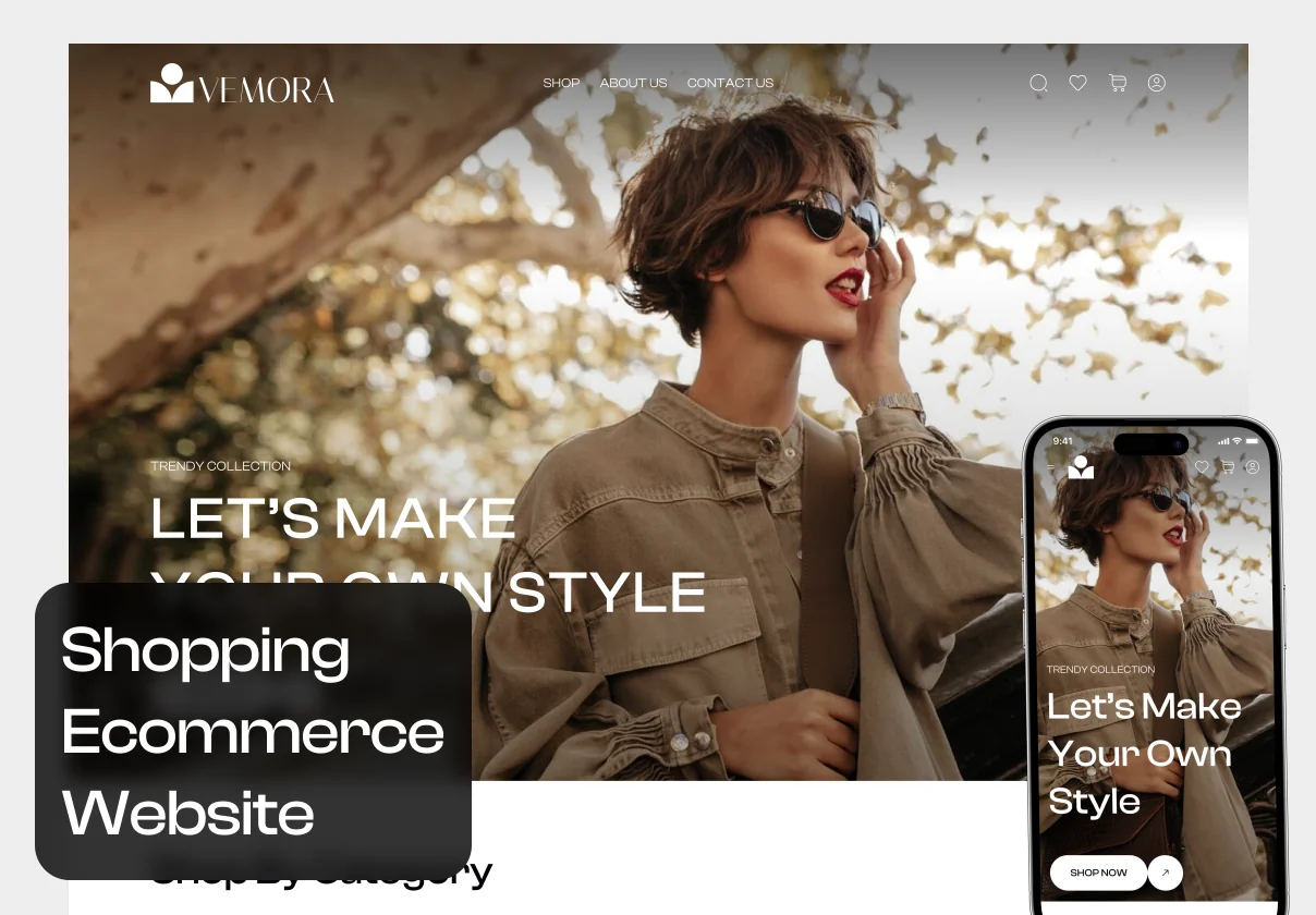 Vemora - Shopping Ecommerce Website UI Kit