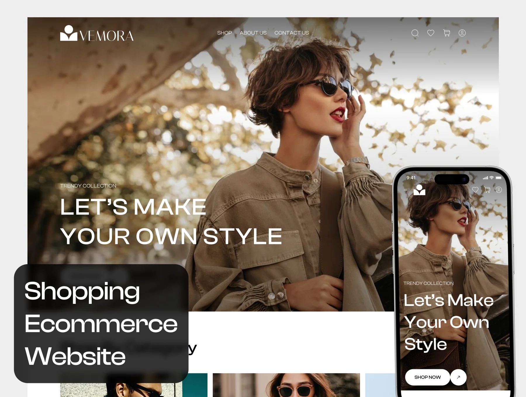 Vemora - Shopping Ecommerce Website UI Kit