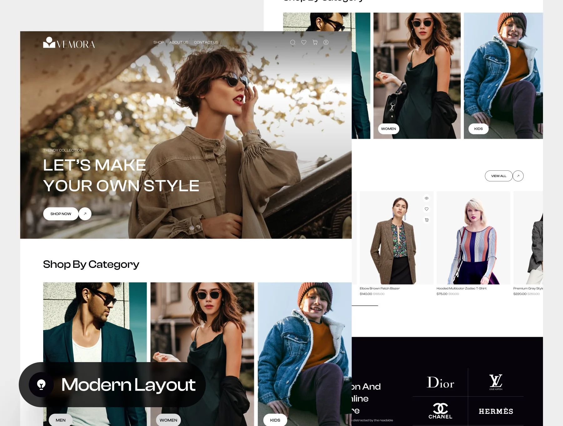 Vemora - Shopping Ecommerce Website UI Kit 3