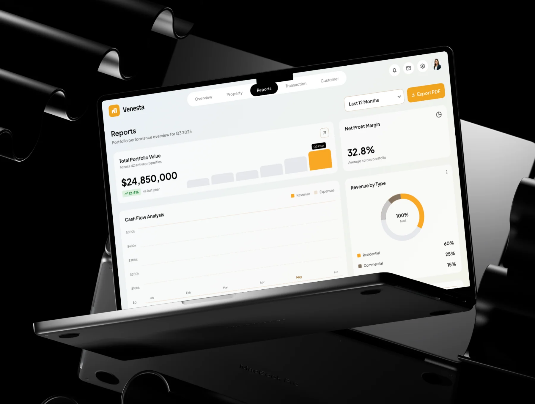 Venesta - Real Estate Management Dashboard UI Kit 2