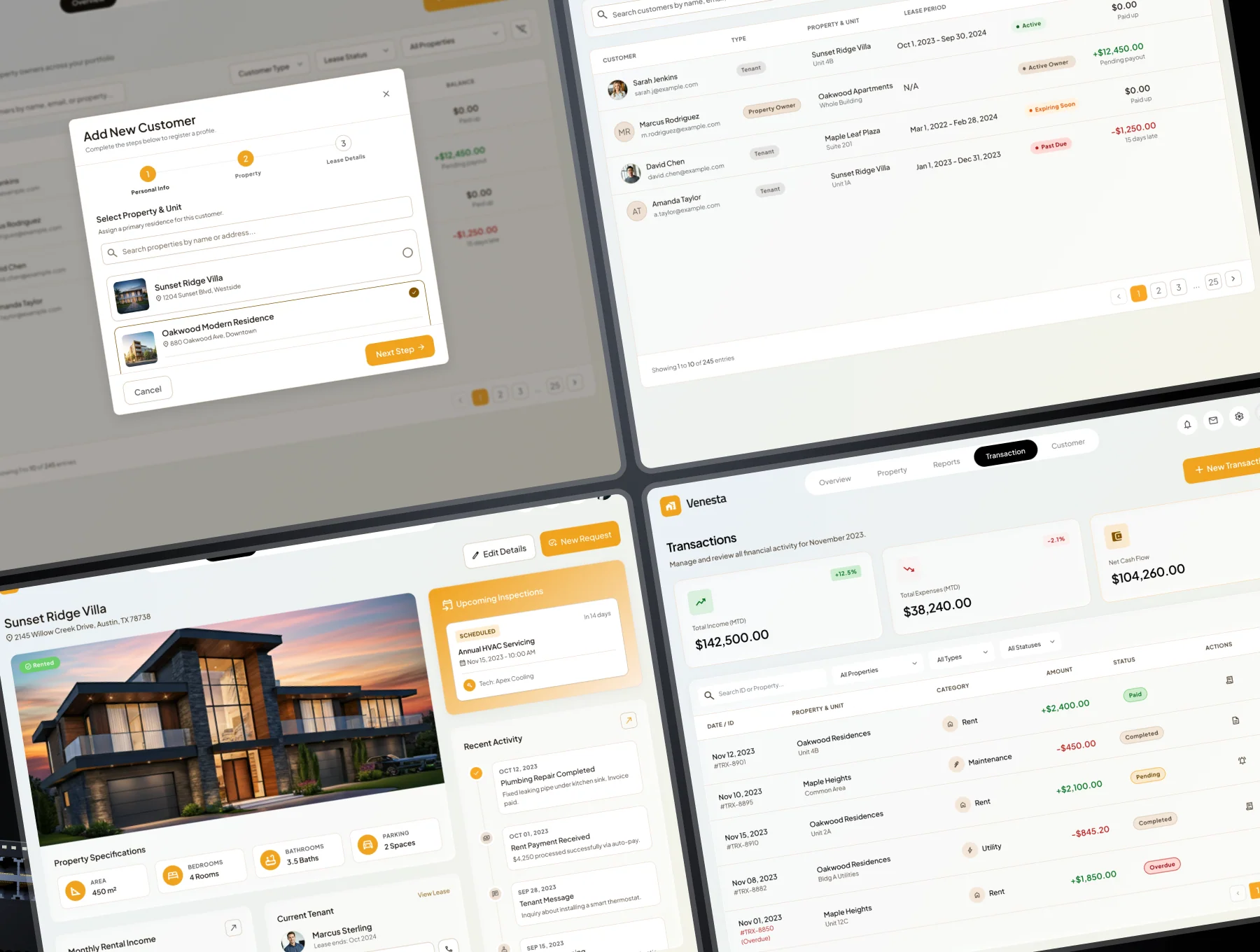 Venesta - Real Estate Management Dashboard UI Kit 4