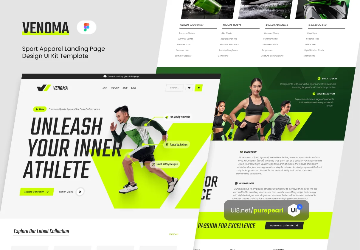 Venoma - Sport Apparel Landing Page