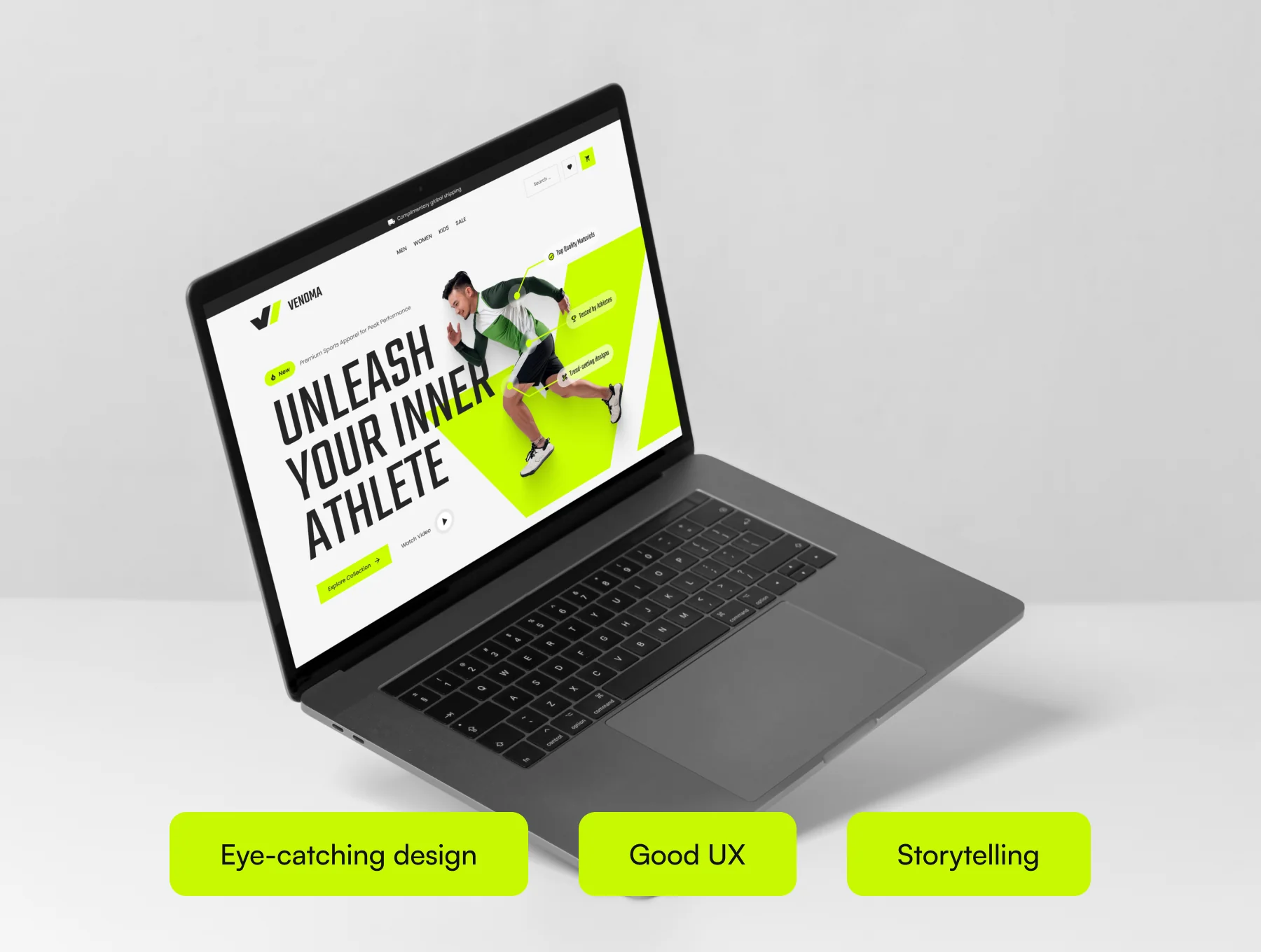 Venoma - Sport Apparel Landing Page 2