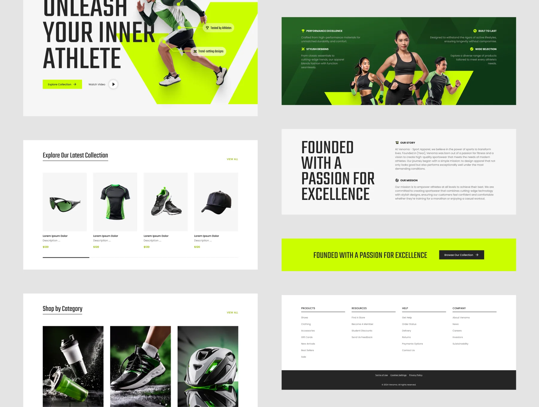 Venoma - Sport Apparel Landing Page 3