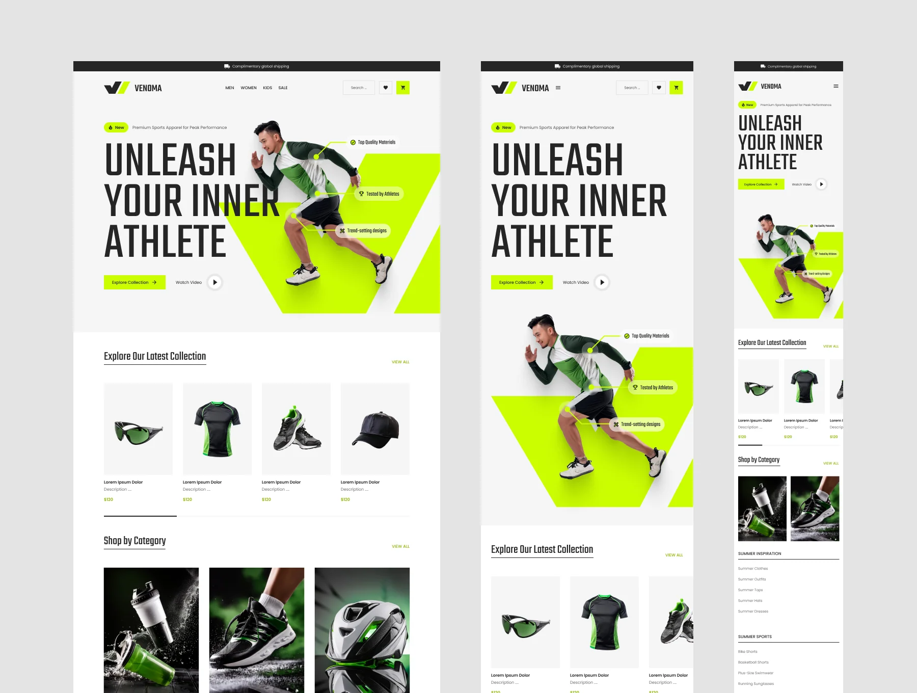 Venoma - Sport Apparel Landing Page 4