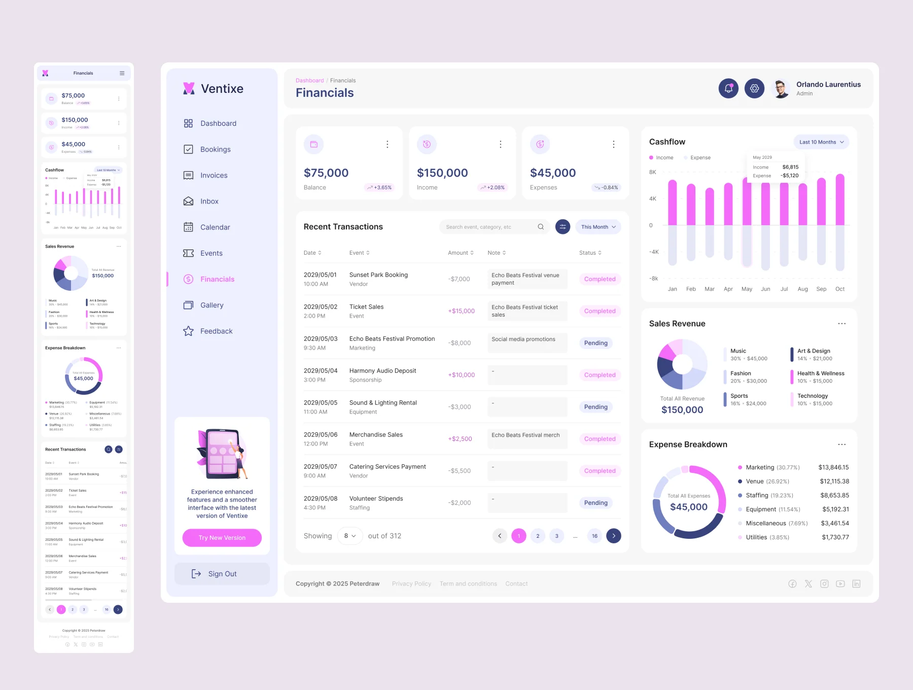 Ventixe - Event Management Dashboard 5