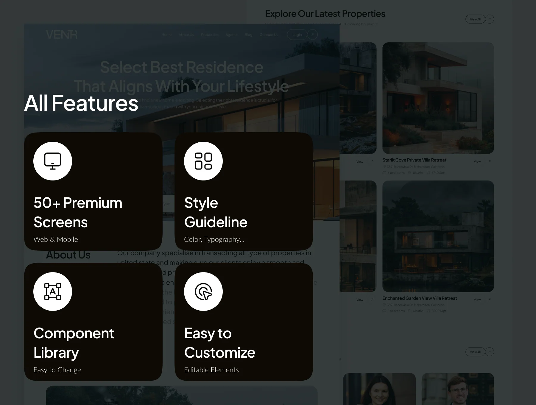 Ventr - Real Estate Website UI Kit 2