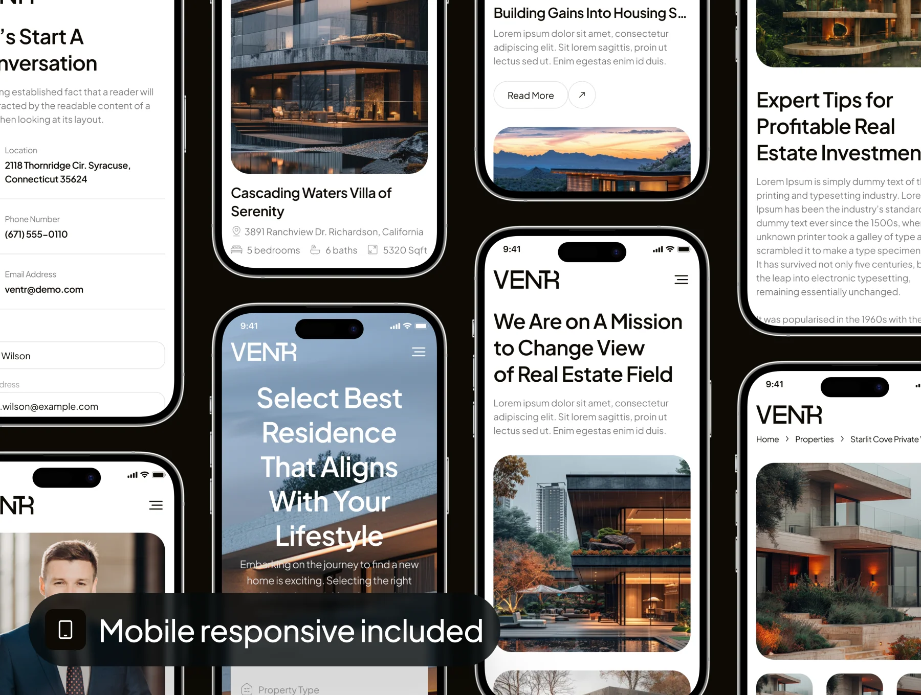 Ventr - Real Estate Website UI Kit 7