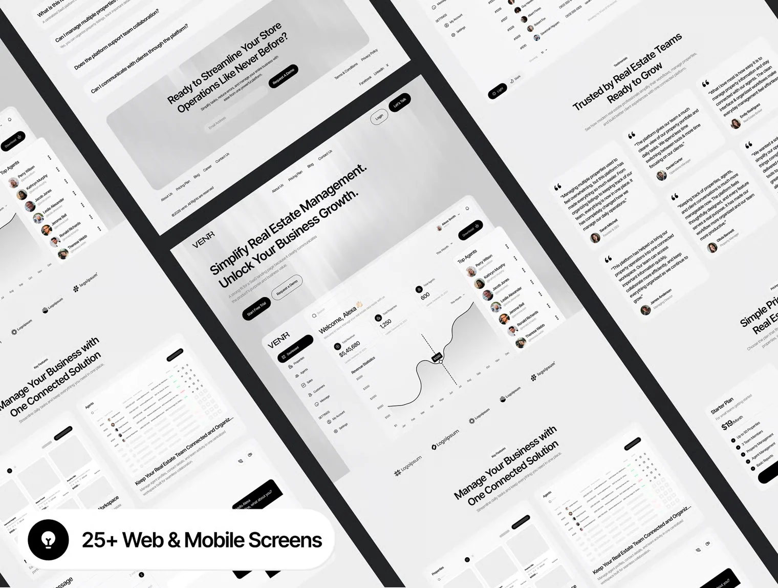 ventr - SaaS Real Estate Website UI Kit 4