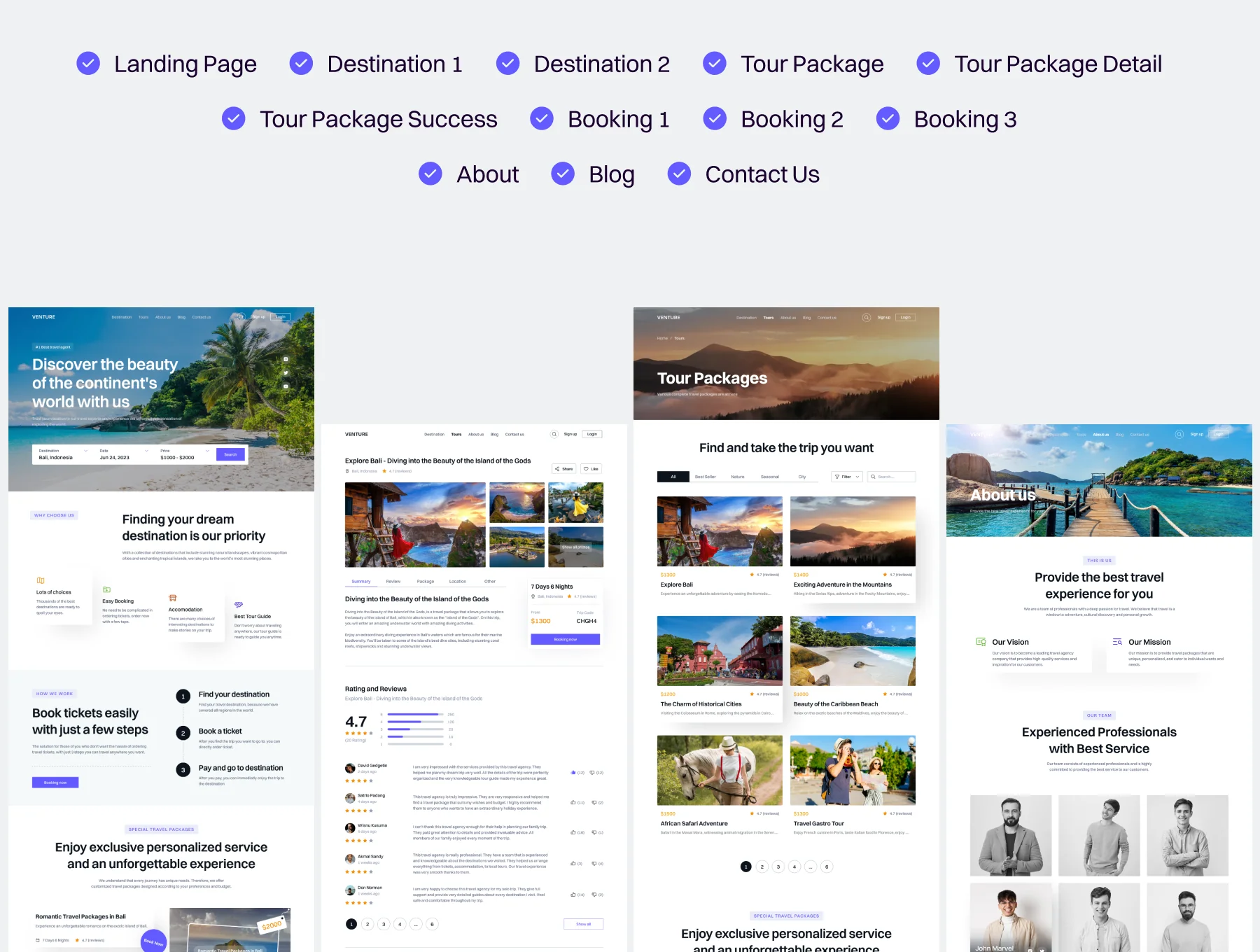 Venture - Travel Agent Website 2