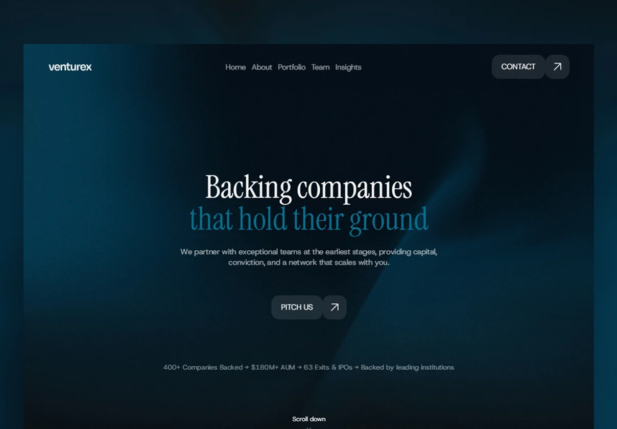 Venturex — Modern VC & Investment Template