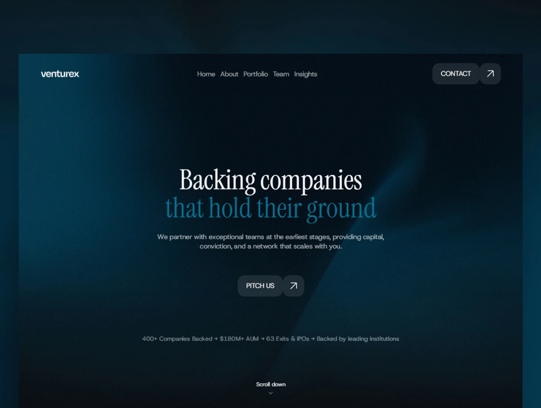 Venturex — Modern VC & Investment Template