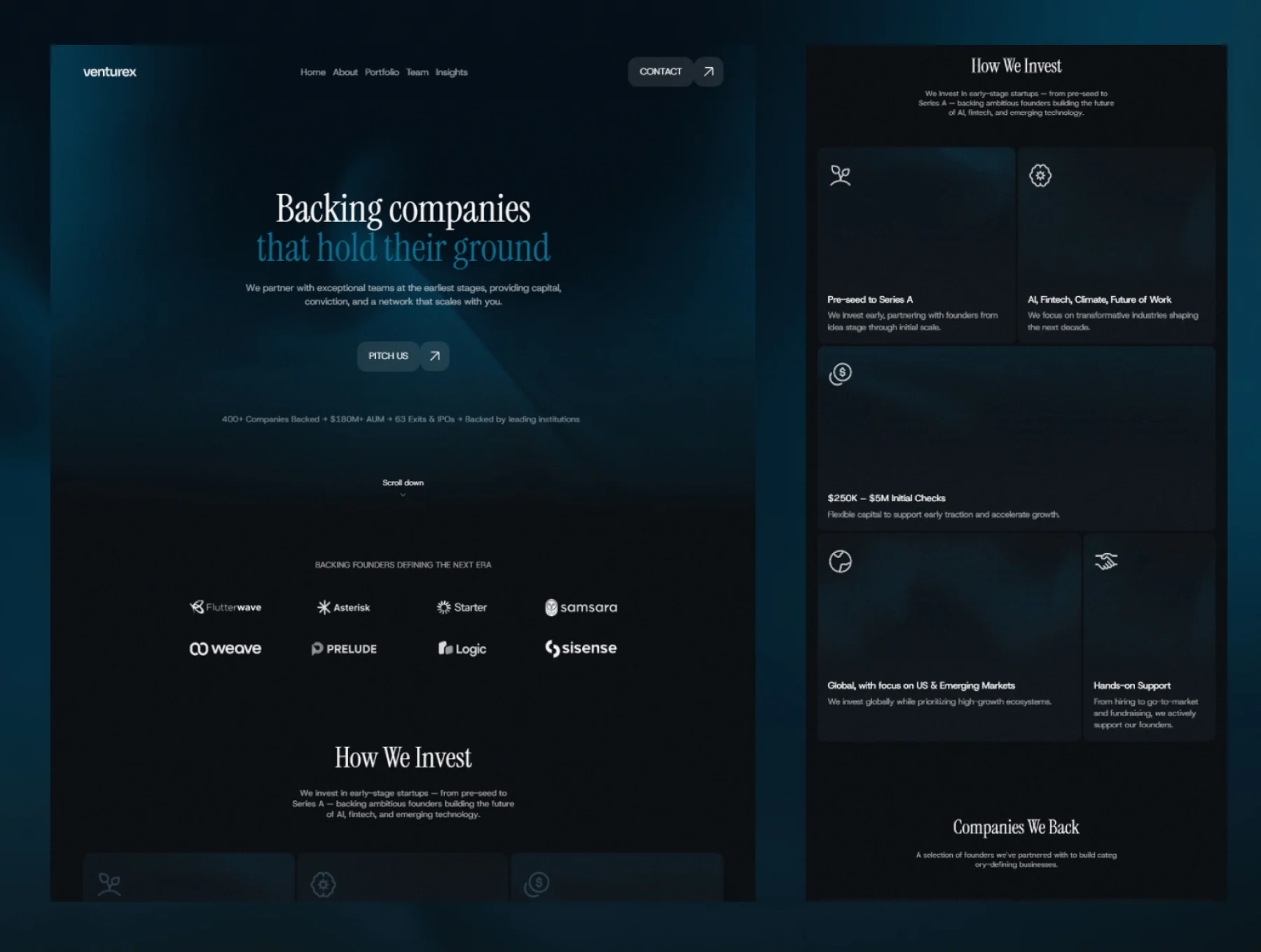 Venturex — Modern VC & Investment Template 2