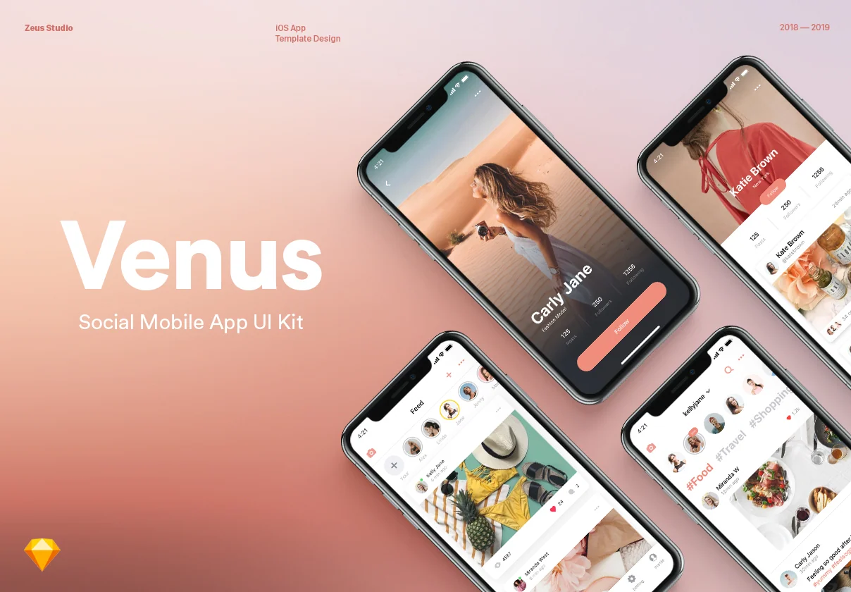 Venus Social Mobile UI Kit