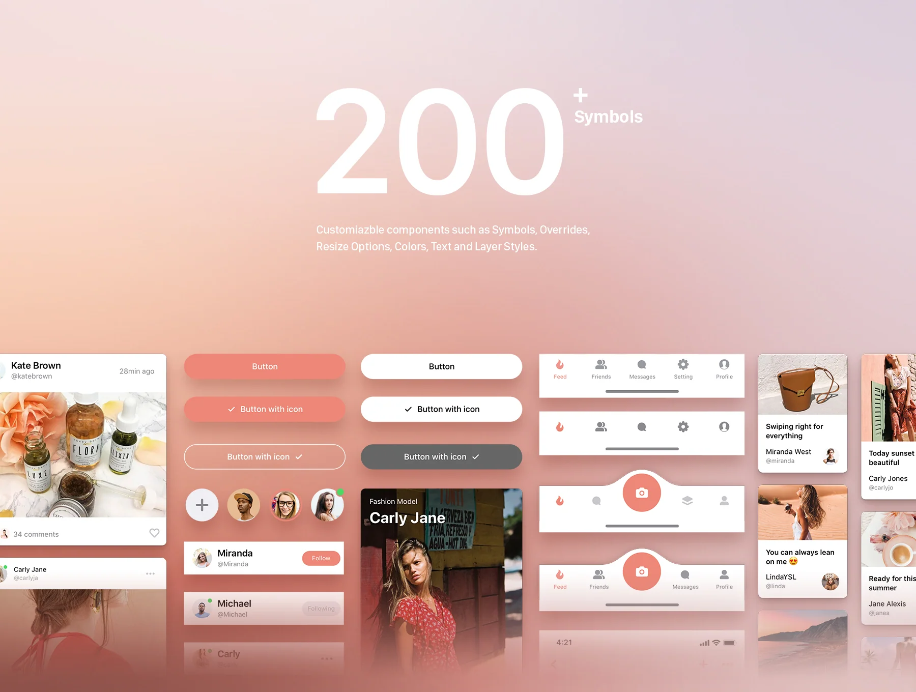 Venus Social Mobile UI Kit 5