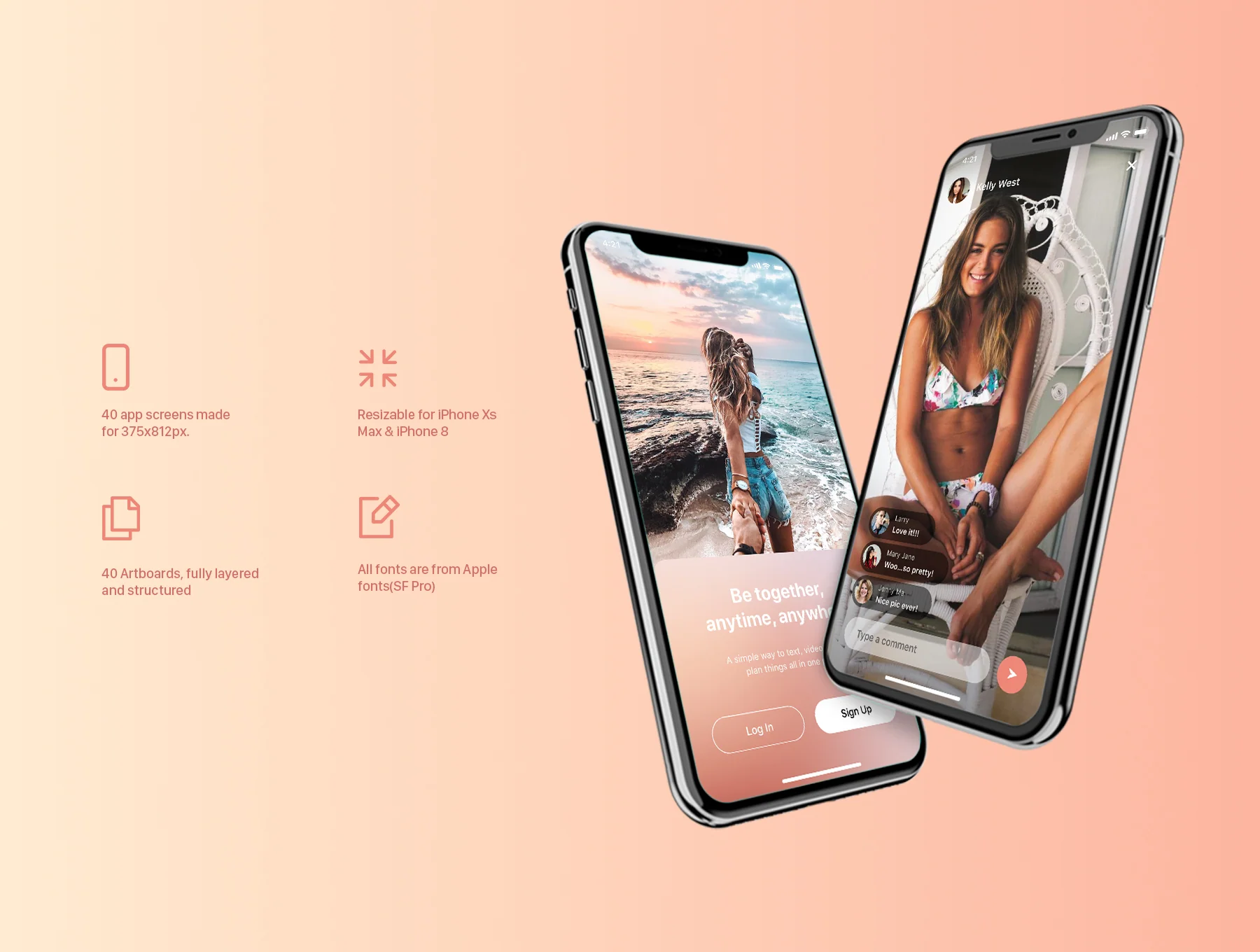 Venus Social Mobile UI Kit 6
