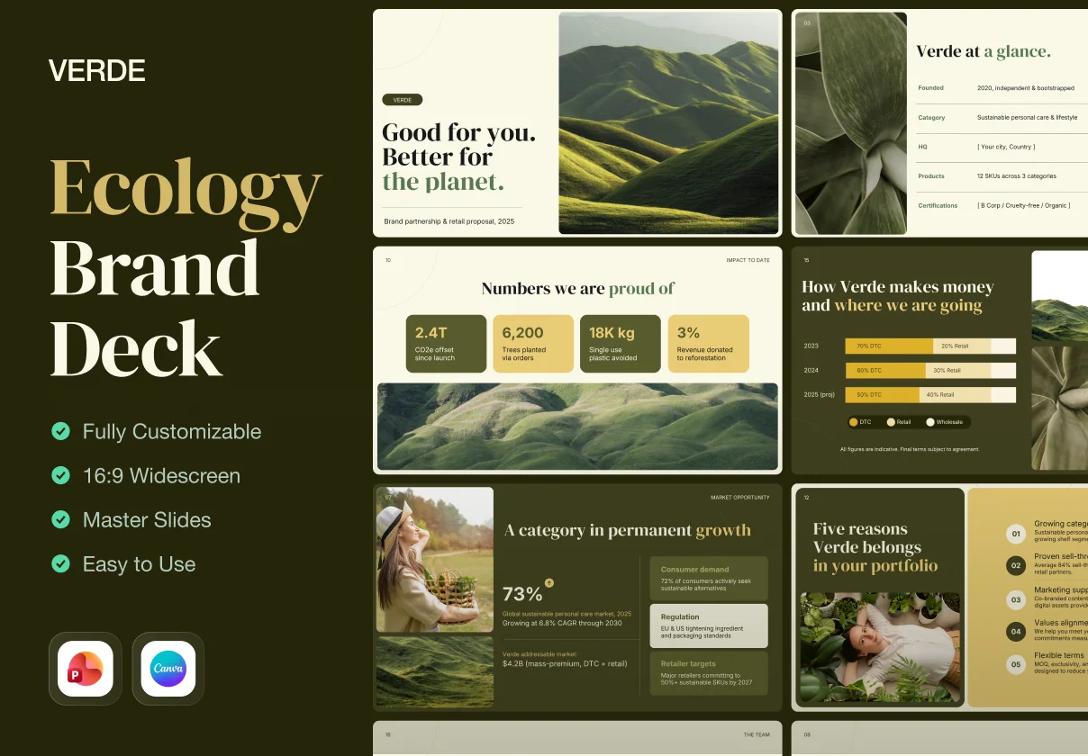 VERDE - Eco & Sustainable Brand Presentation Deck