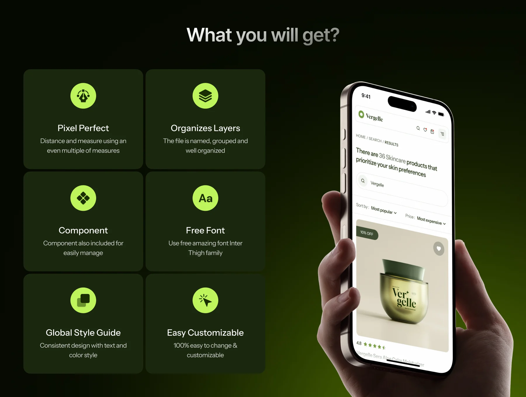 Vergelle – Cosmetic E-Commerce Web UI Kit 2