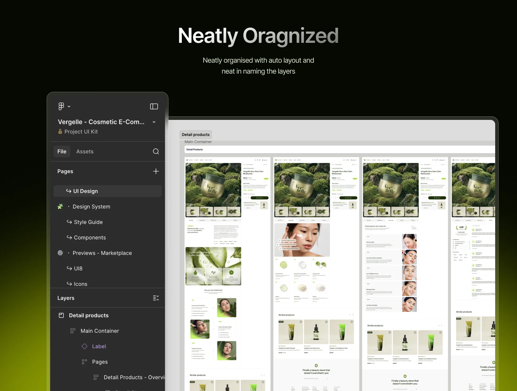 Vergelle – Cosmetic E-Commerce Web UI Kit 3