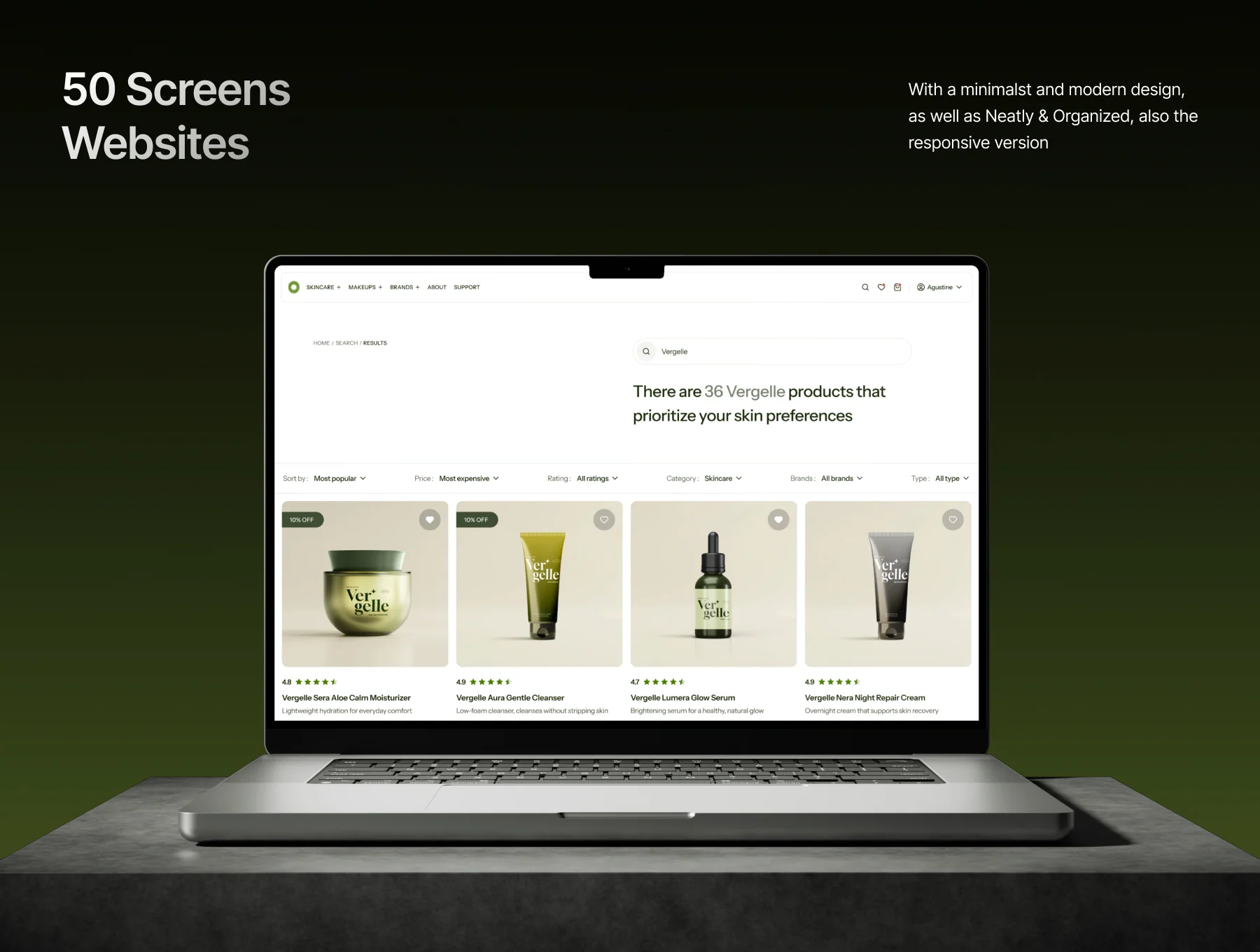 Vergelle – Cosmetic E-Commerce Web UI Kit 6