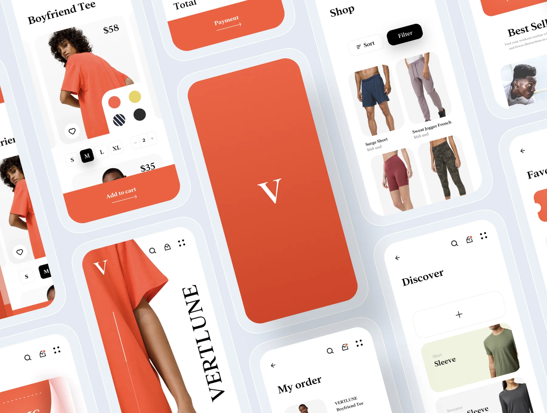Verlune fashion eCommerce app UI Kit 3