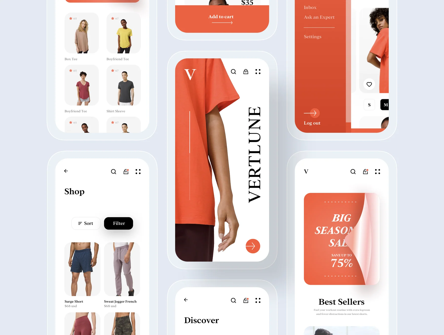 Verlune fashion eCommerce app UI Kit 6