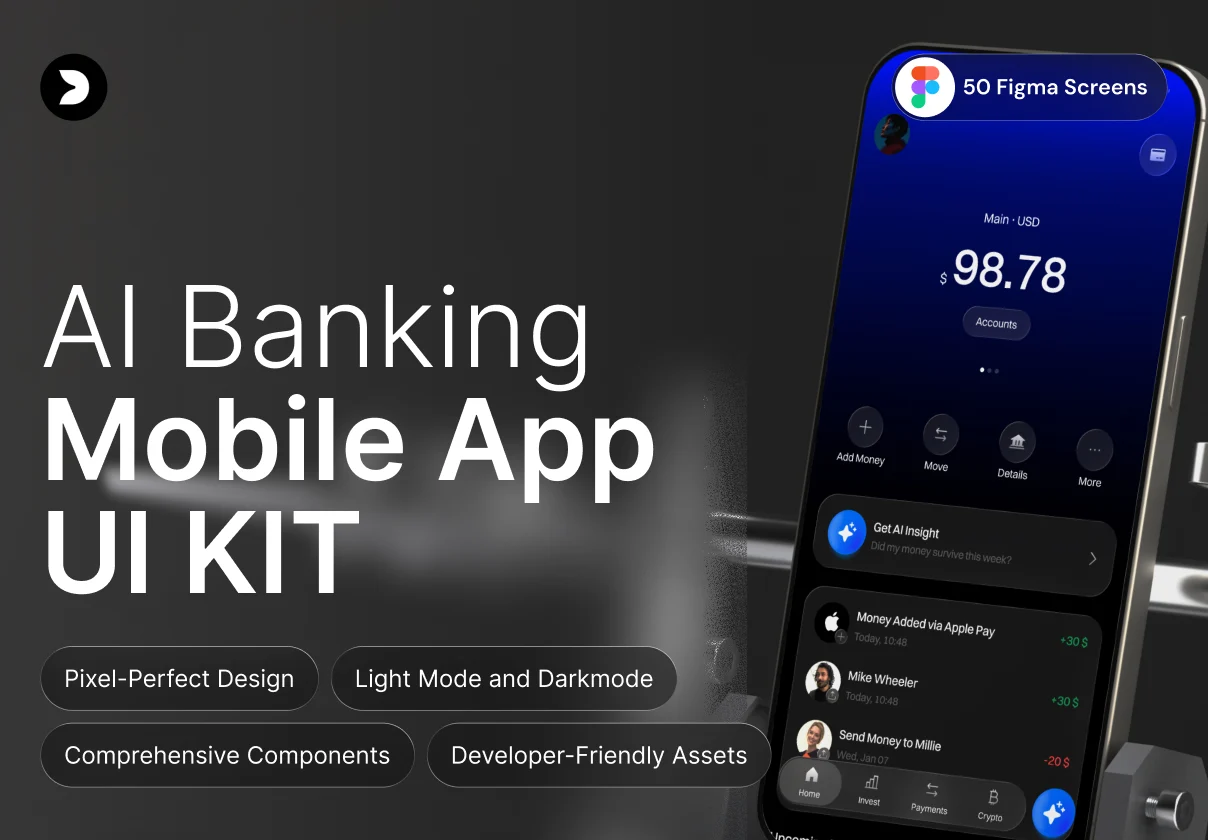 Vero – Banking & Investment Mobile UI Kit (100 Screens, Light & Dark)