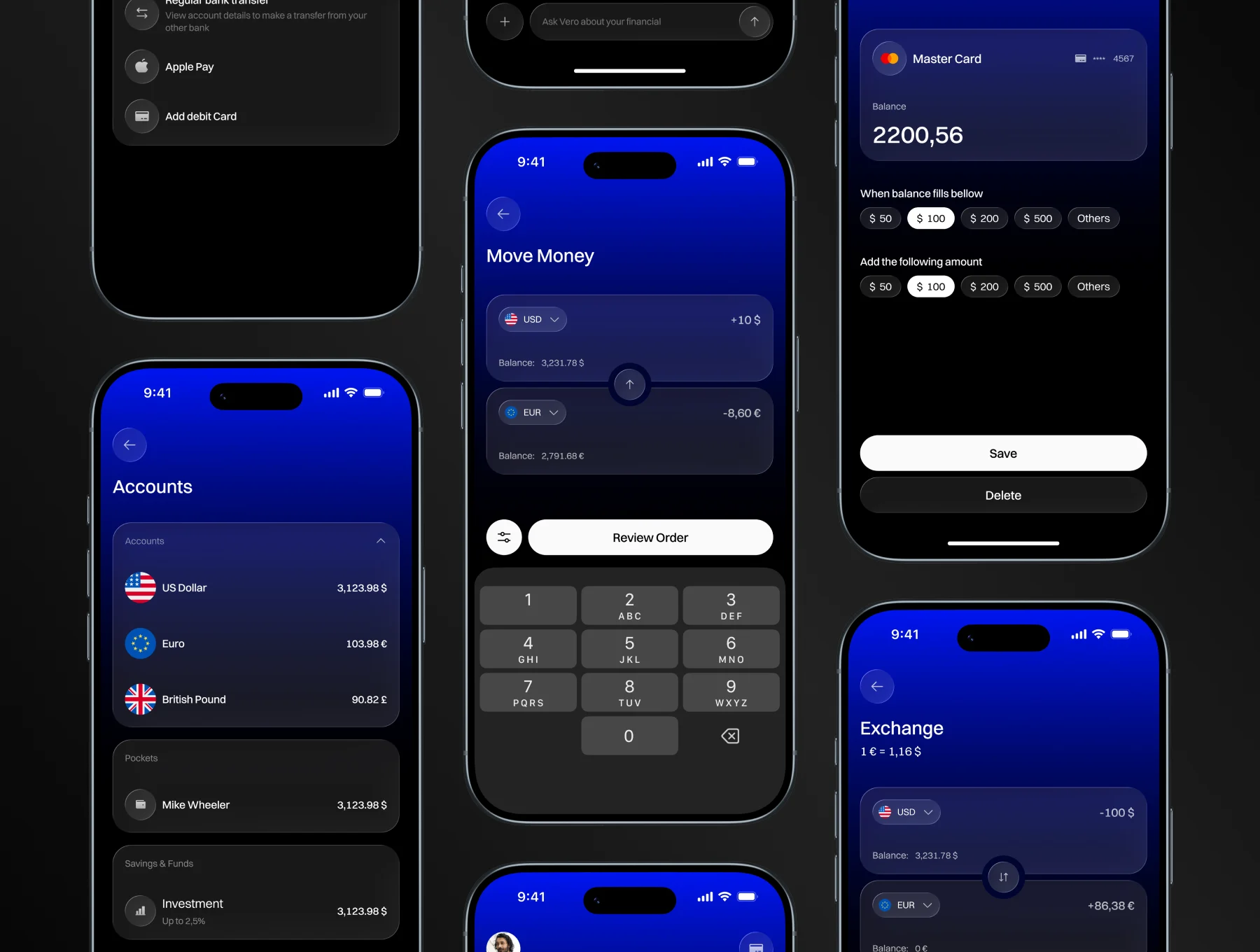 Vero – Banking & Investment Mobile UI Kit (100 Screens, Light & Dark) 6