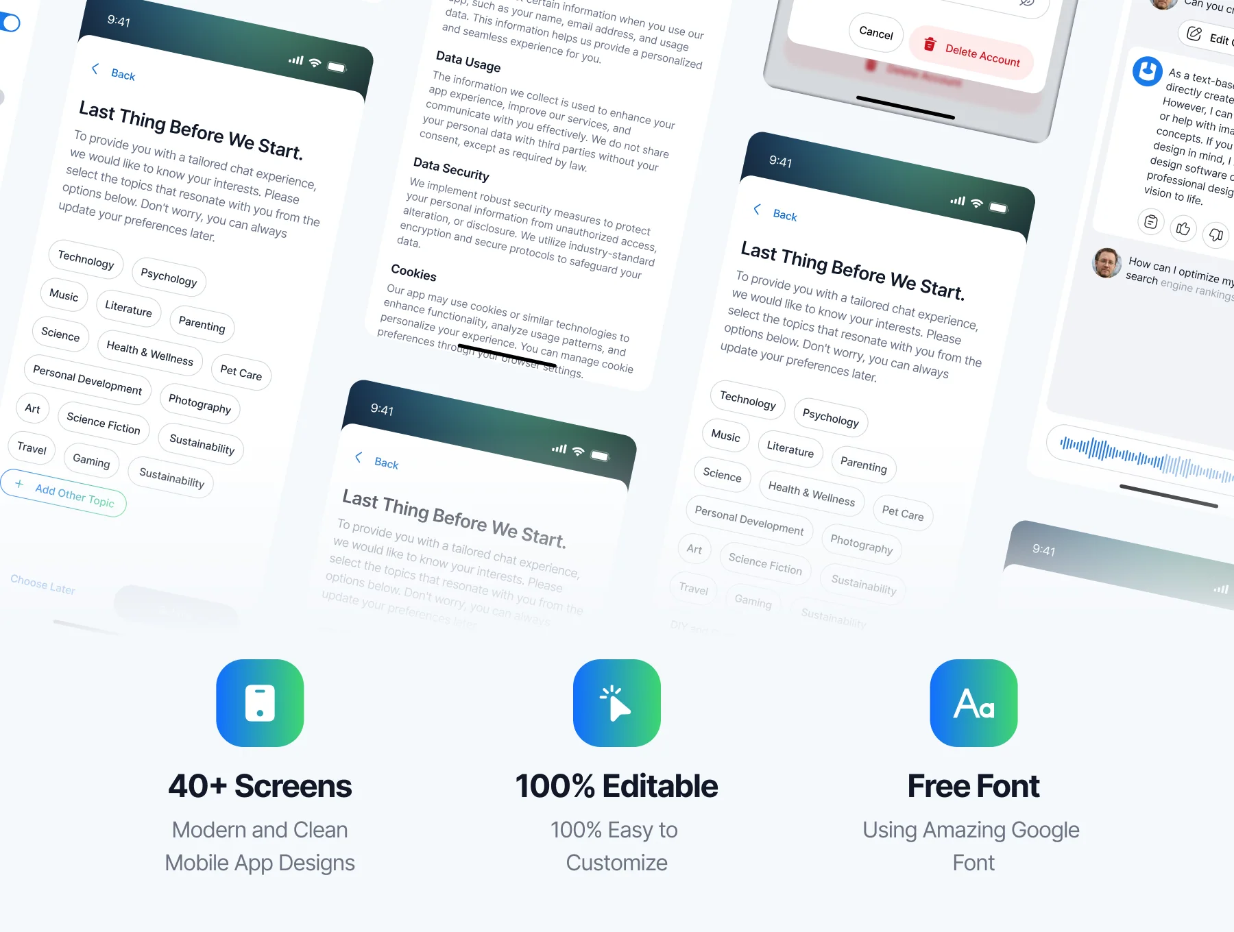 Versacc - AI Chat Mobile App UI KIT 5
