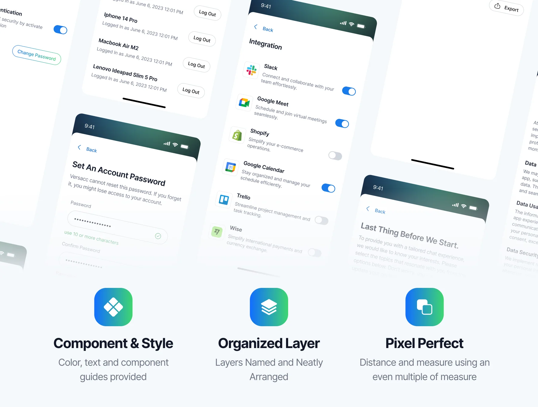 Versacc - AI Chat Mobile App UI KIT 6