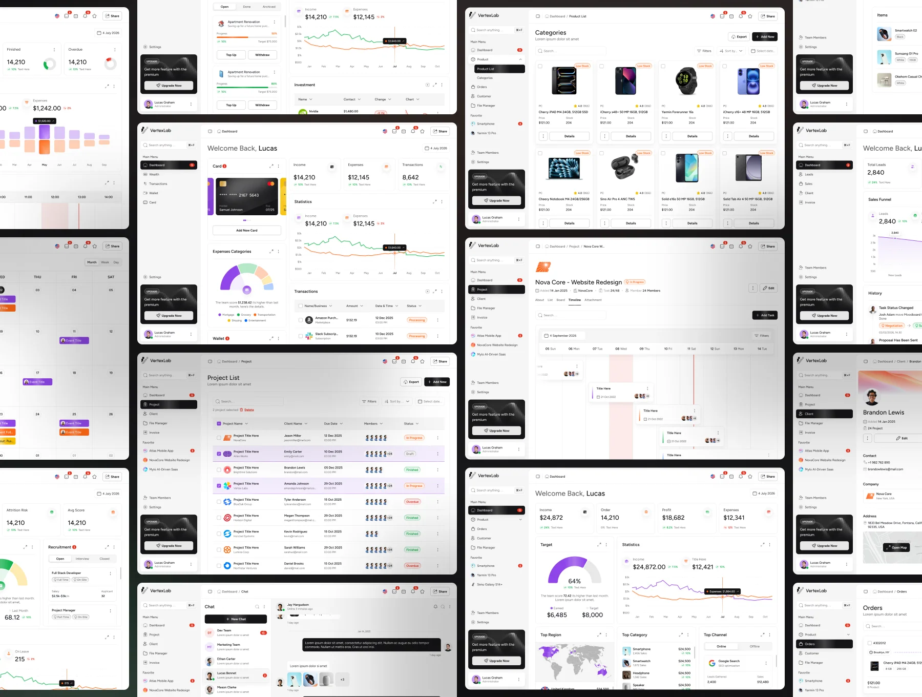 Vertex Lab Dashboard & SaaS UI Kit 6