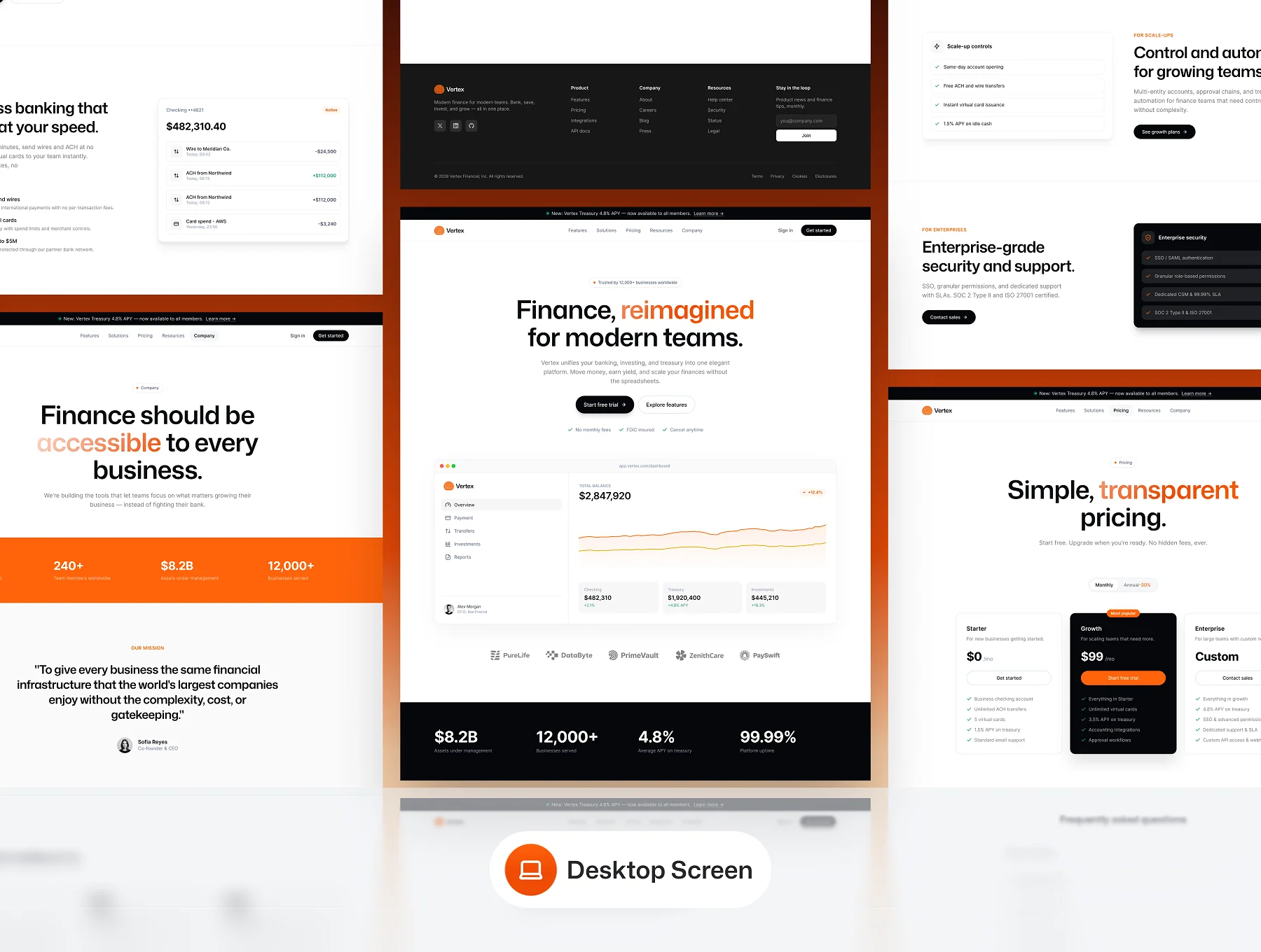 Vertex – Modern Finance & Treasury SaaS Multiple Page UI Kit 5