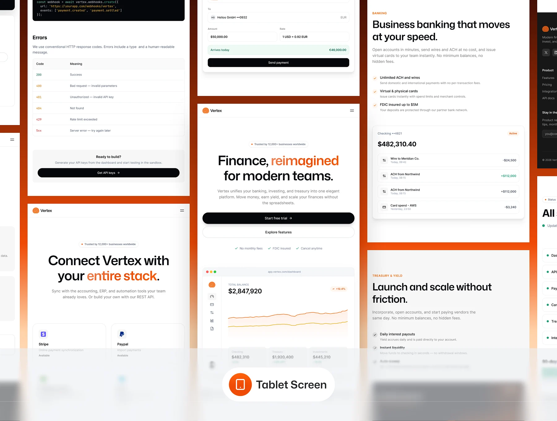Vertex – Modern Finance & Treasury SaaS Multiple Page UI Kit 6