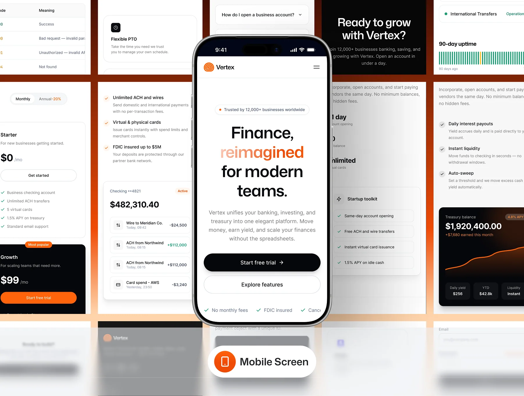 Vertex – Modern Finance & Treasury SaaS Multiple Page UI Kit 7