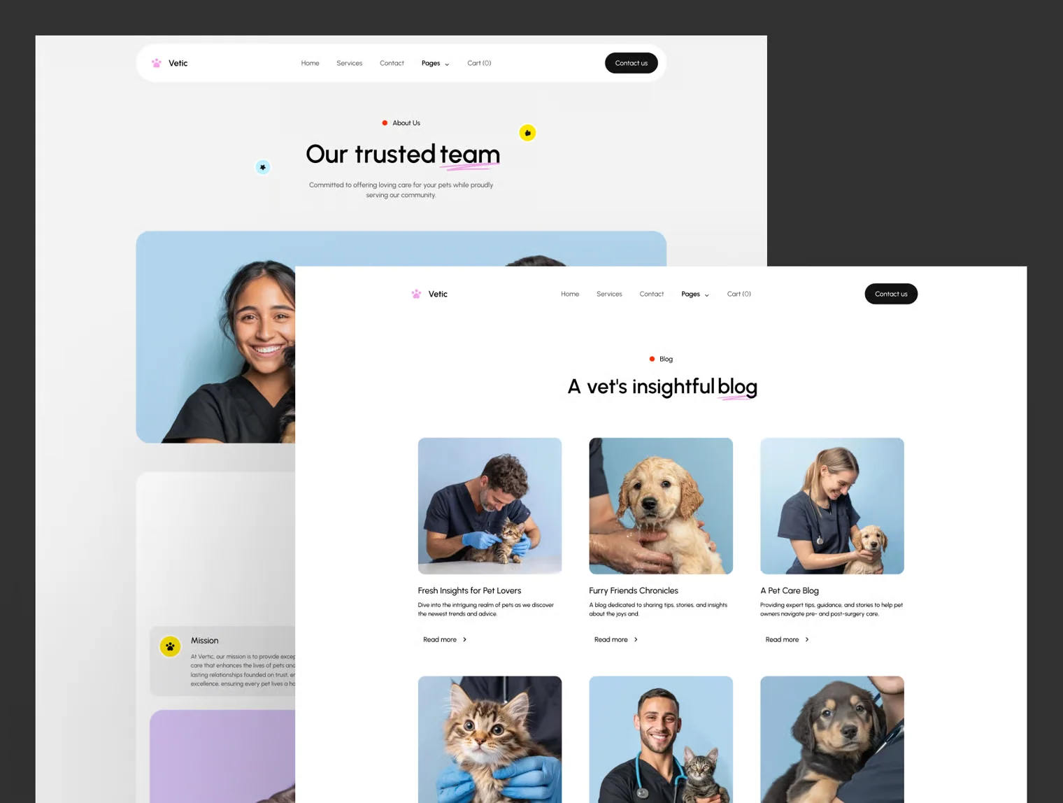 Vertic – Pet Clinic & Veterinary Website Design 5