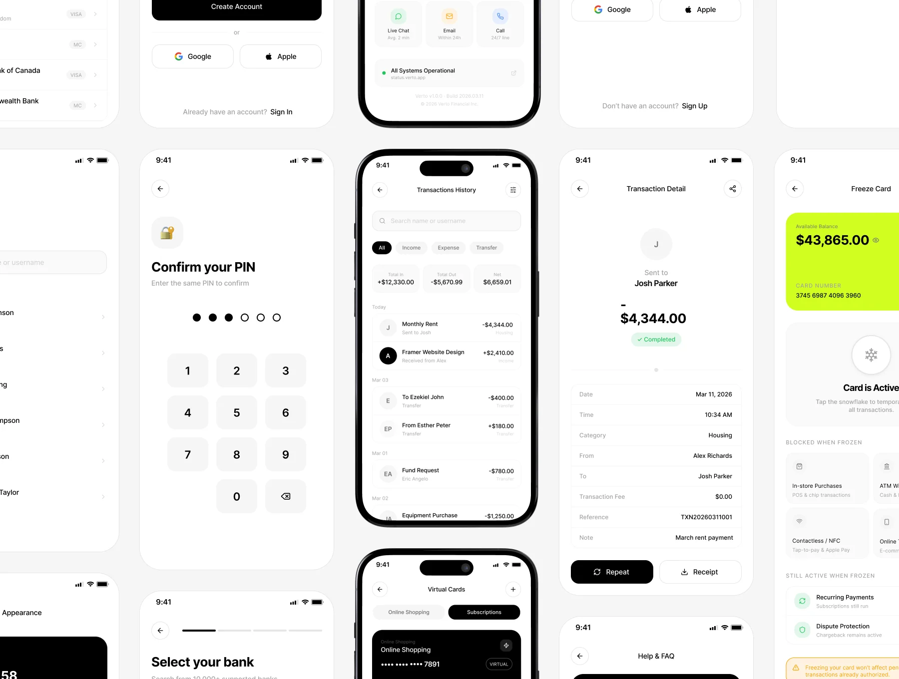 Verto - Complete Fintech Mobile UI Kit 5