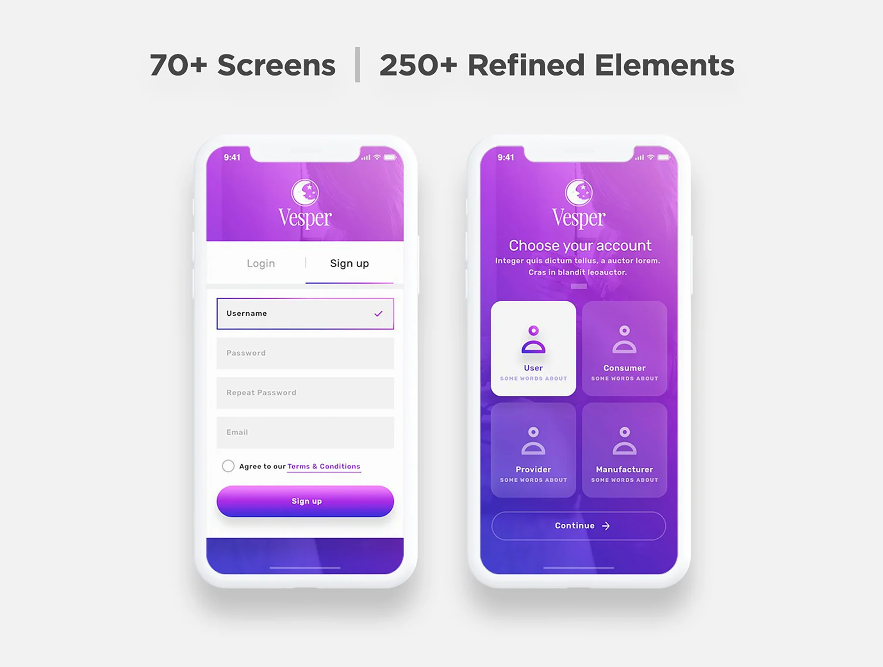 Vesper - Dashbaord Mobile UI Kit 5