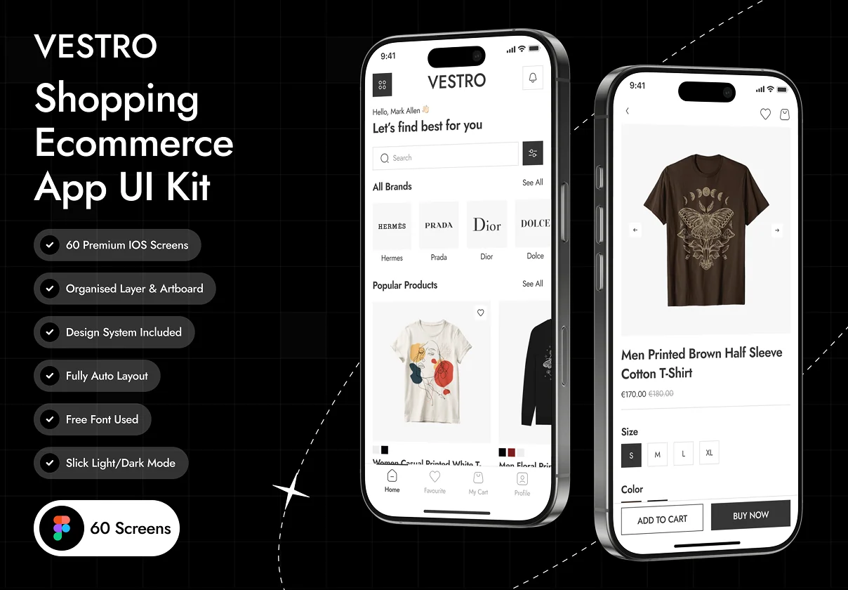VESTRO - Shopping Ecommerce App UI Kit
