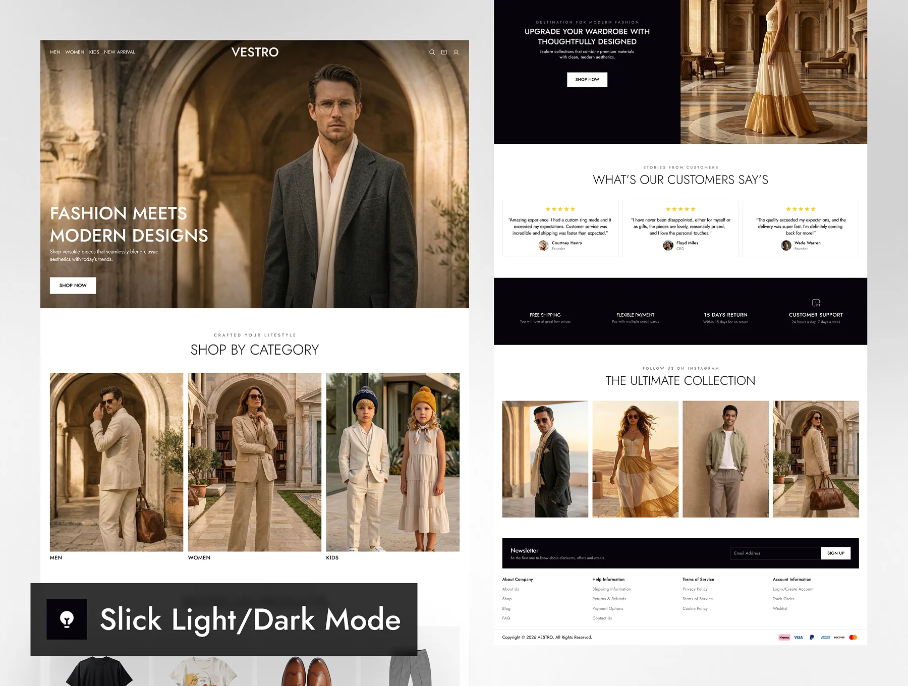 VESTRO - Shopping Ecommerce Website Framer Template 4