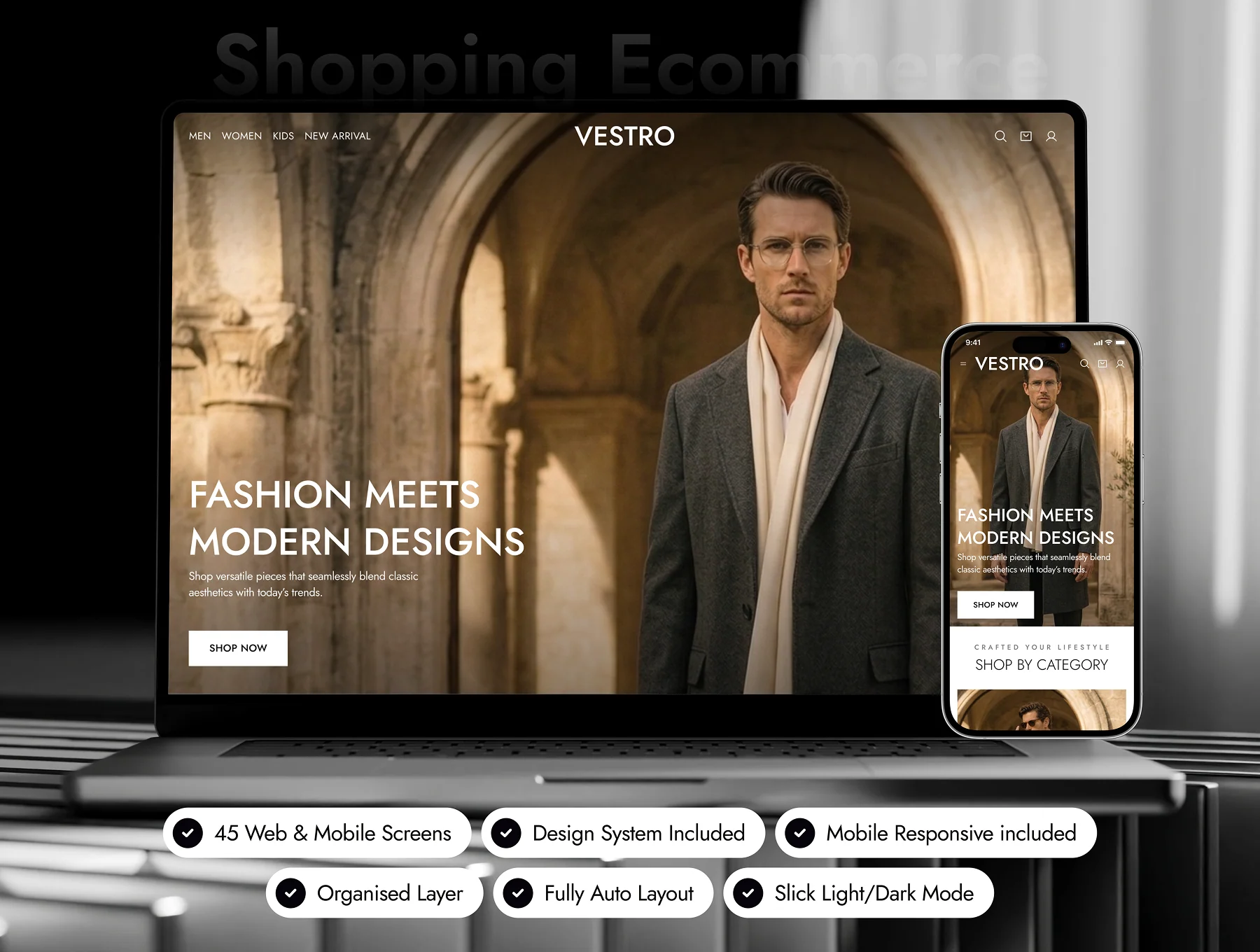 VESTRO - Shopping Ecommerce Website UI Kit