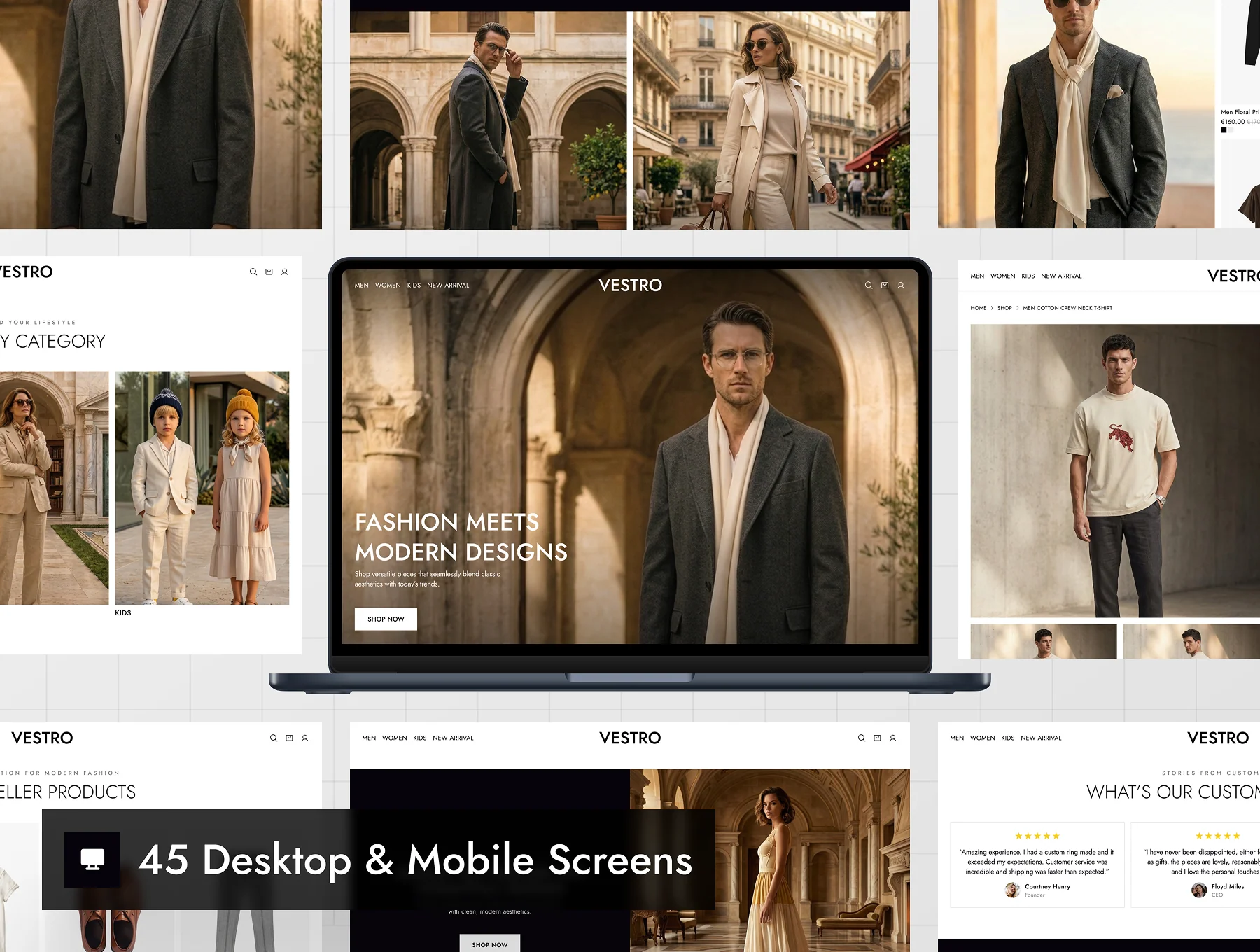 VESTRO - Shopping Ecommerce Website UI Kit 3