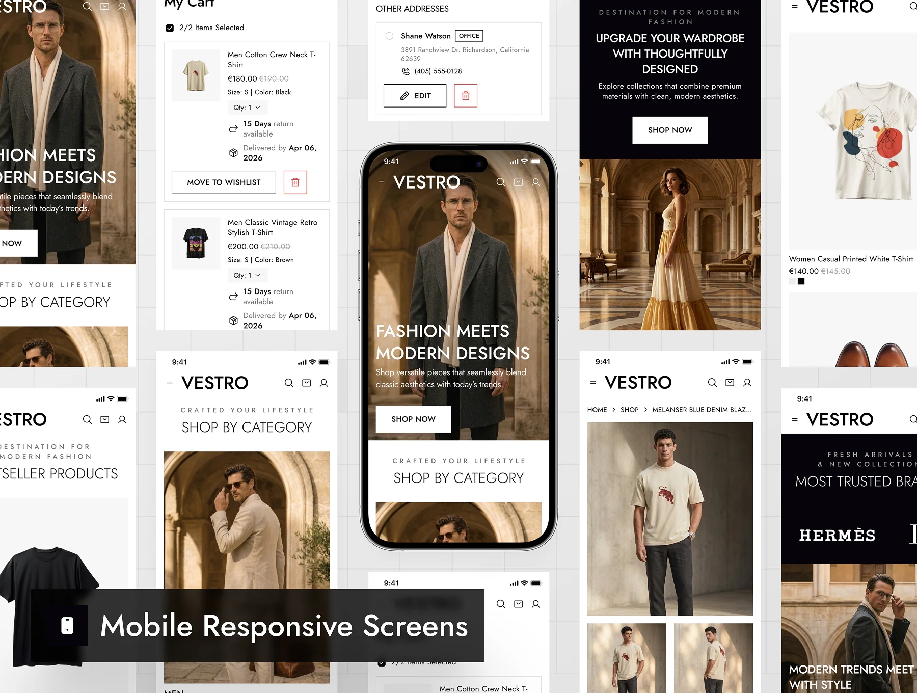 VESTRO - Shopping Ecommerce Website UI Kit 7