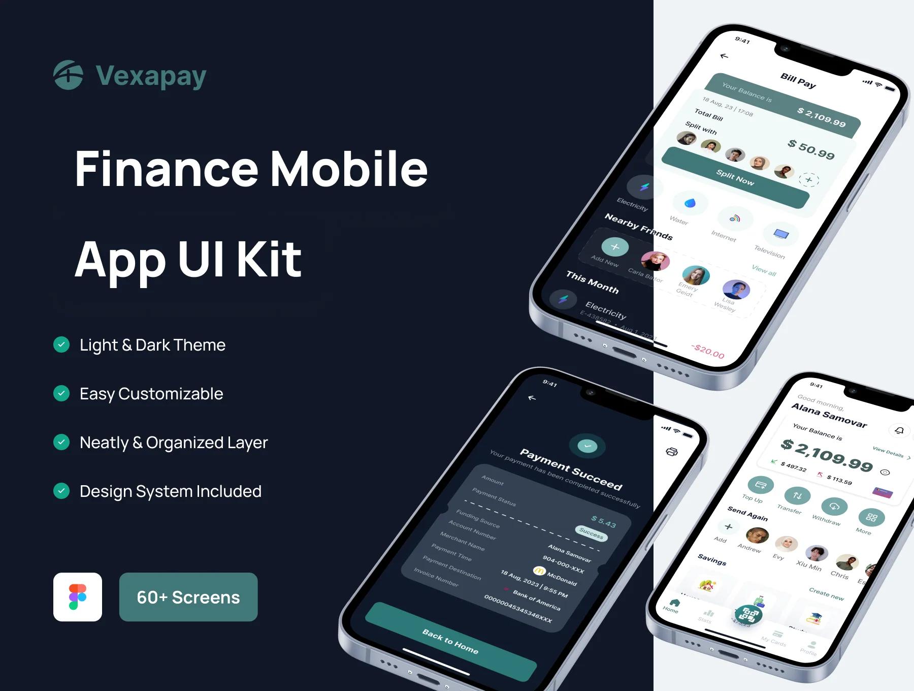 Vexapay - Finance Mobile App UI Kit